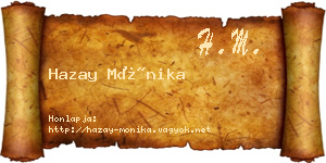Hazay Mónika névjegykártya