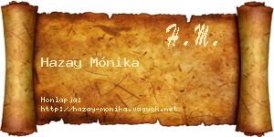 Hazay Mónika névjegykártya